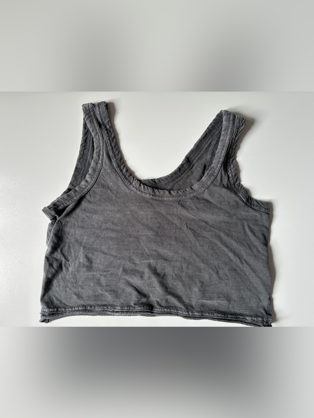 Pilcro Women’s Gray Crop Tank Top - Size Small